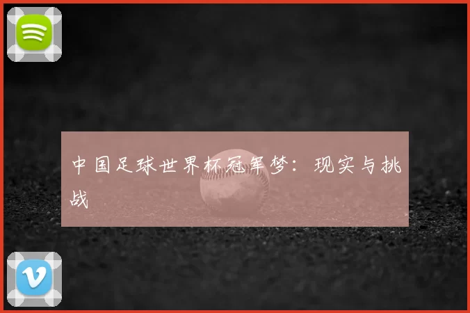 中国足球世界杯冠军梦:现实与挑战