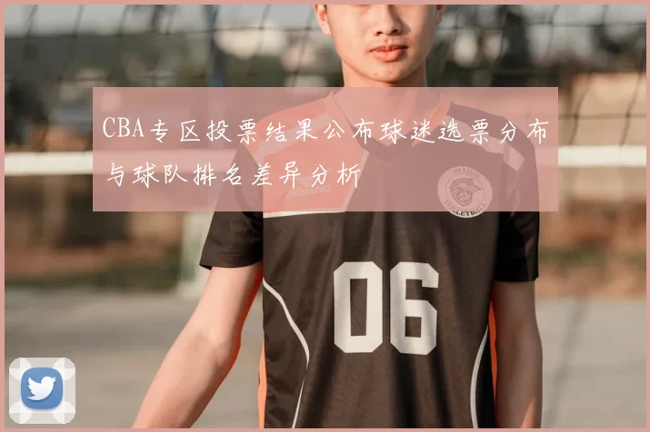 CBA专区投票结果公布球迷选票分布与球队排名差异分析
